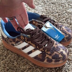 Adidas Women's Brown Leopard Sneakers